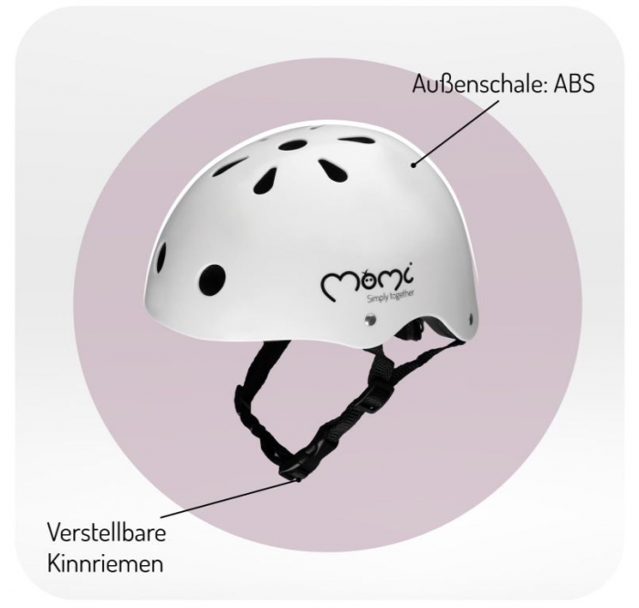 Casca de bicicleta pentru copii Momi Mimi, alb, S 47-57 cm [6]