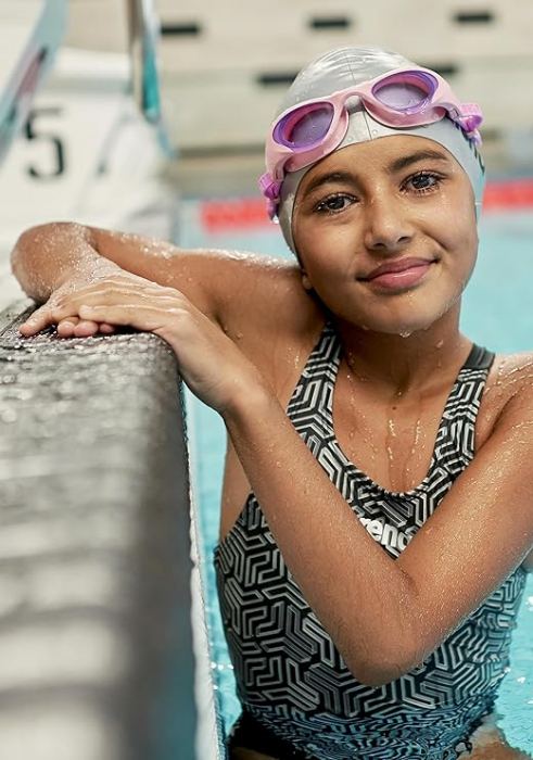 Cască de înot unisex Arena pentru copii, silicon, fuxia, mărime unică [6]