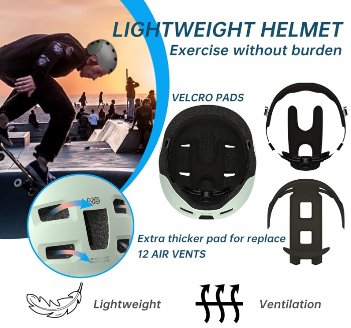 Cască de protectie GLAMVILLA pentru copii, femei, bărbați [5]