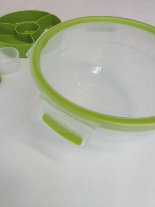 Caserolă pentru salată EMSA 2,6 L + 2 compartimente, Cutie de pranz, N1071300 [4]