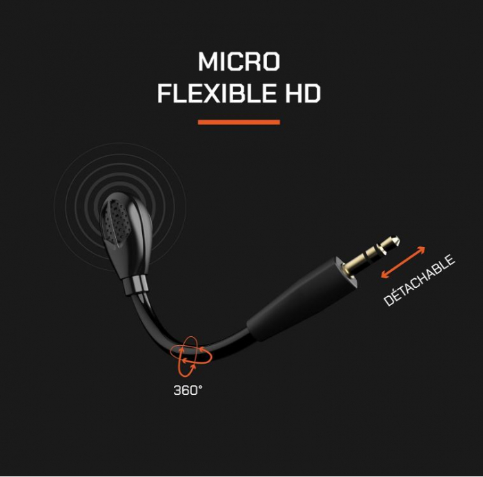 Căști de gaming cu fir și microfon detașabil NOVA GAMING Australis, negru [8]