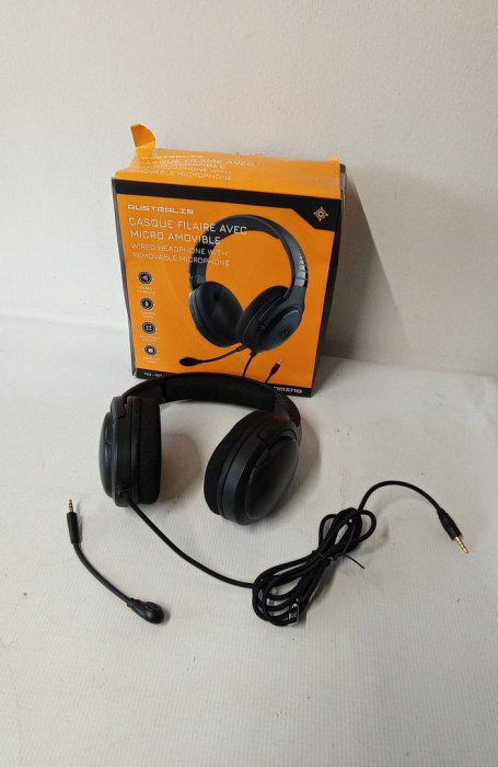 Căști de gaming cu fir și microfon detașabil NOVA GAMING Australis, negru [2]