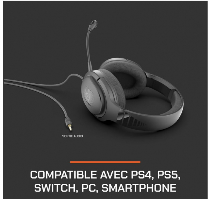 Căști de gaming cu fir și microfon detașabil NOVA GAMING Australis, negru [9]