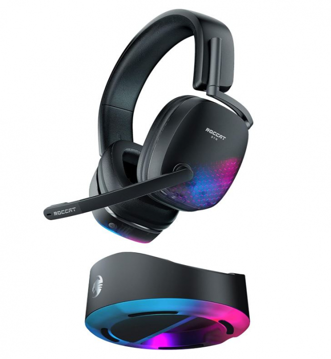 Casti de gaming Roccat Syn Max Air, Wireless, RGB, negru [1]