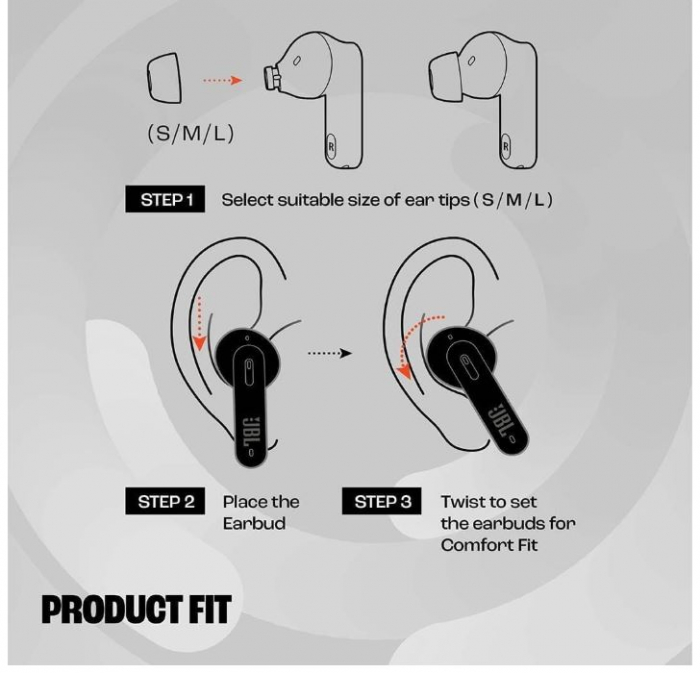 Casti fara fir JBL Tune 230 NC TWS, bluetooth, autonomie pana la 40 ore, negru [9]