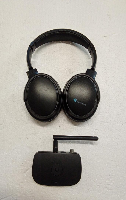 Căști fără fir Makemate BKM200 pentru TV cu transmițător optic Bluetooth, negru [7]