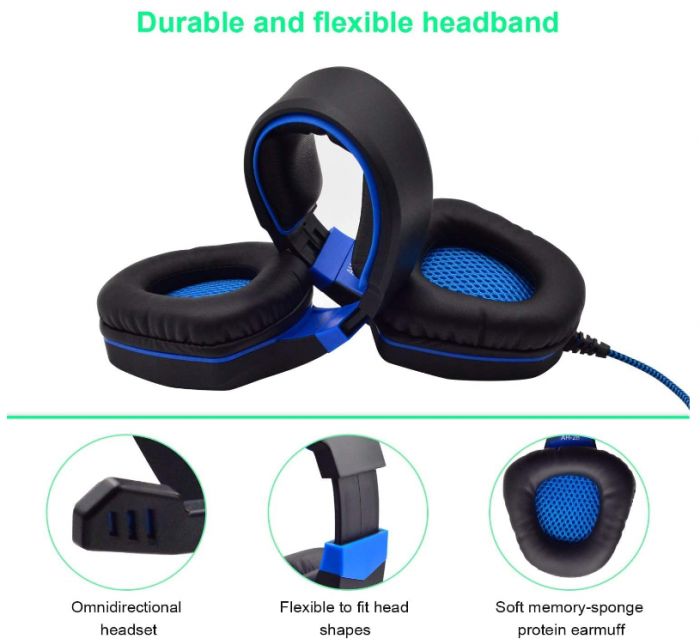 Căști gaming Anivia pentru Xbox One, PS4, PC, Laptop, Mac, Telefoane mobile [8]