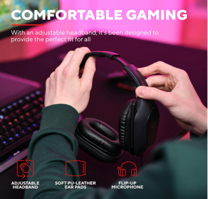 Căști Gaming Trust GXT 415 Zirox cu fir, negru [6]