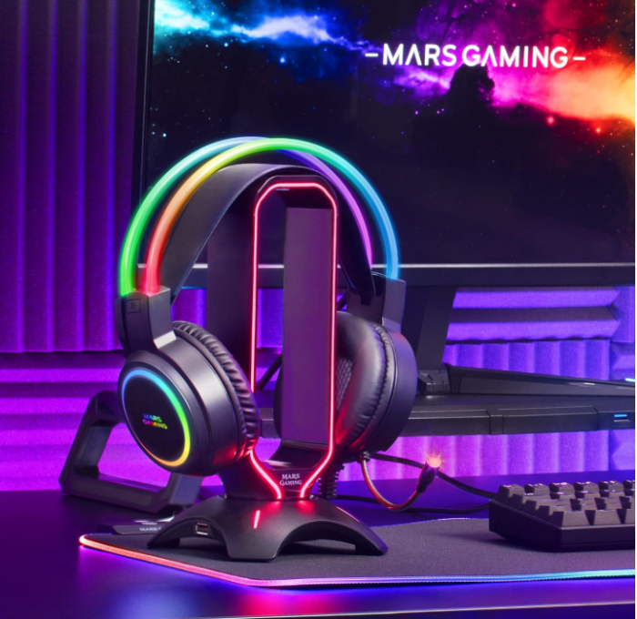 Căști Mars Gaming MHRGB, Chroma RGB Flow, microfon profesional [8]