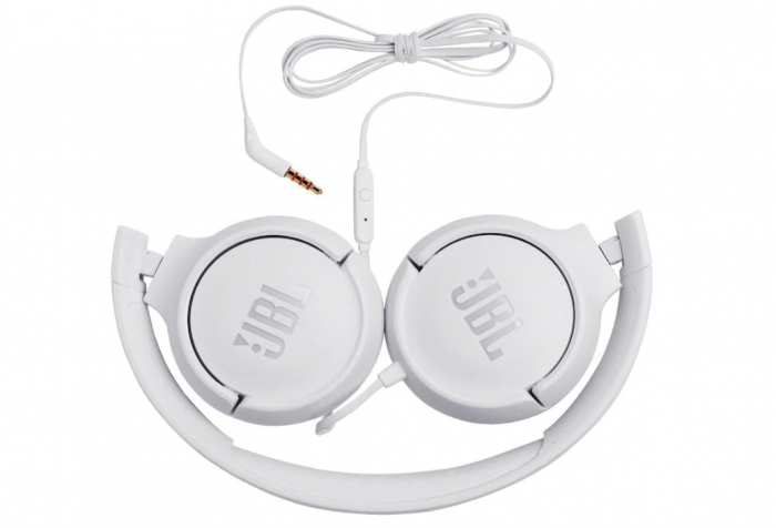 Casti on-ear cu fir JBL Tune 500 de la Harman, alb [4]