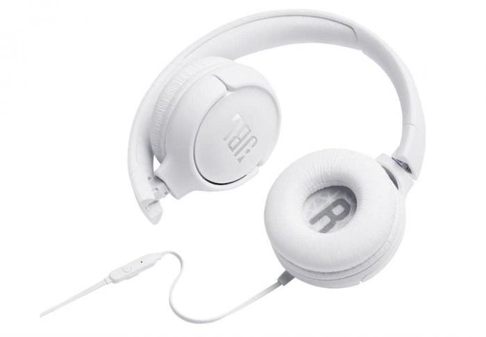 Casti on-ear cu fir JBL Tune 500 de la Harman, alb [3]