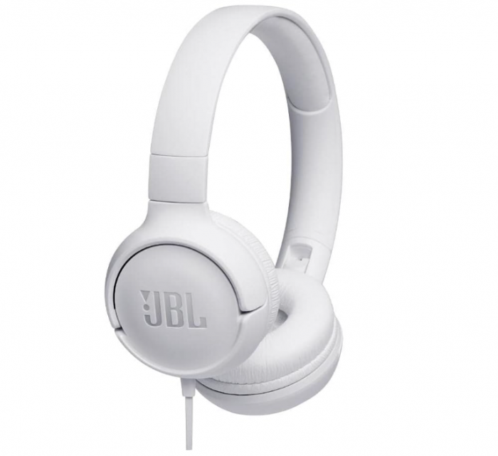 Casti on-ear cu fir JBL Tune 500 de la Harman, alb [2]