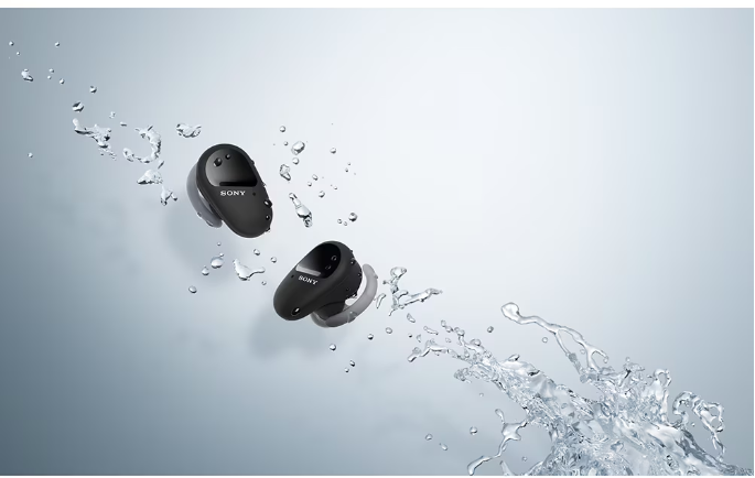 Casti sport in-Ear Sony WF-SP800NB, True Wireless, Bluetooth, Microfon, Autonomie 18 ore, Negru [12]
