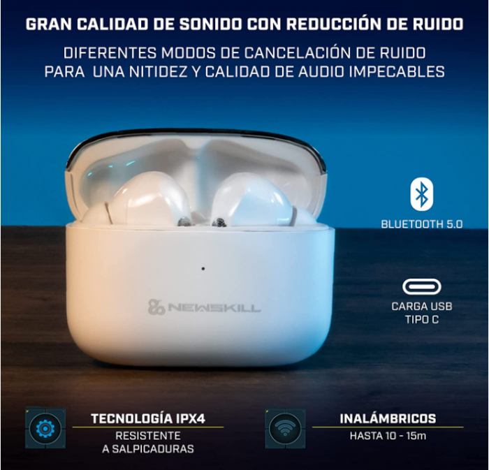 Casti Wireless Anuki Bluetooth Fara fir, Earbuds cu control touch [8]