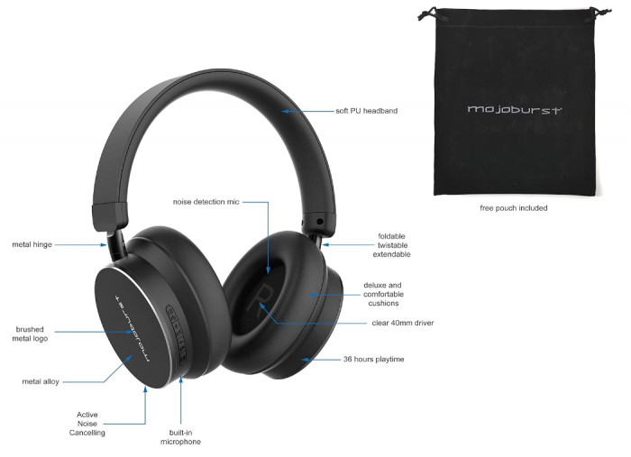 Căști wireless Mojo Crystal ANC Bluetooth 5.0 [6]