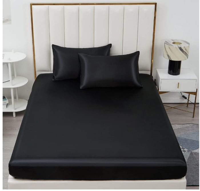 Cearceaf de pat satinat Nayoroom, 180 x 200 cm, neteda si confortabila [3]