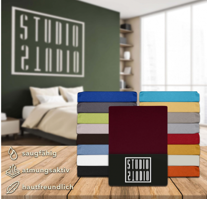 Cearșaf 180 x 200 cm Studio, 100% bumbac, Bordeaux [7]