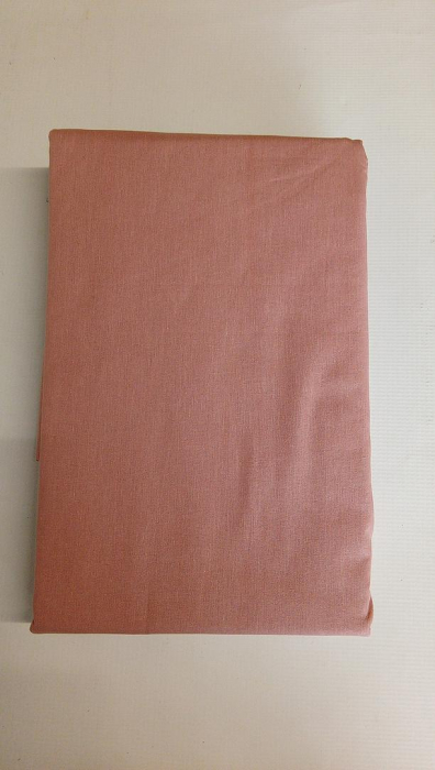 Cearșaf de pat fără elastic Npluseins, 100% bumbac, aprox. 240 x 275 cm, roz închis [2]