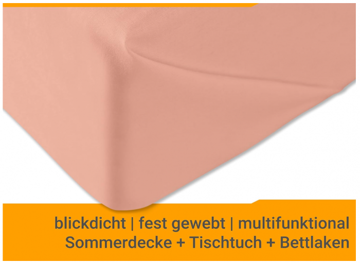 Cearșaf de pat fără elastic Npluseins, 100% bumbac, aprox. 240 x 275 cm, roz închis [6]