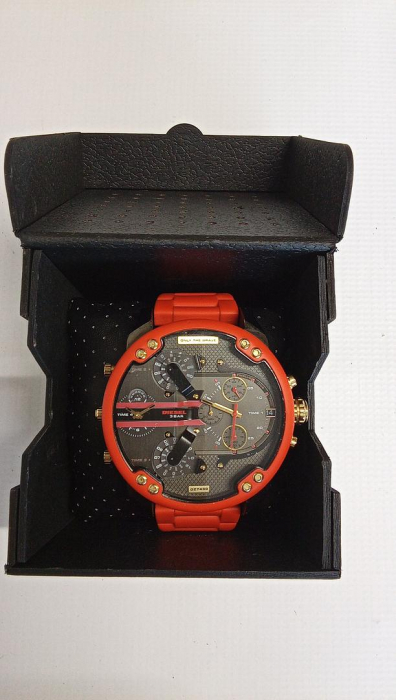 Ceas barbatesc cronograf Diesel Mr. Daddy 2.0 DZ7430, rosu/gri antracit [2]