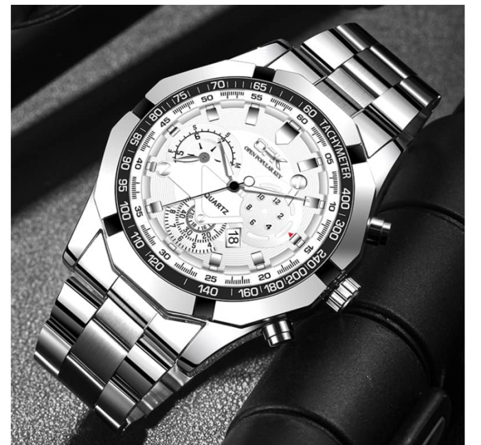 Ceas Basfur Ho-Montre-012-01, Argintiu, Modern [5]