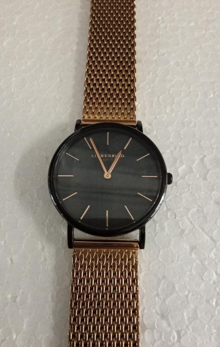 Ceas dama analog Liebeskind Berlin, negru, 34mm, otel inoxidabil, 5ATM, rose gold [2]