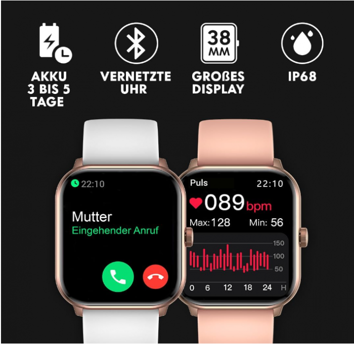 Ceas inteligent ICE-WATCH pentru femei, curea din silicon, 1.85 inch, 021413 [8]