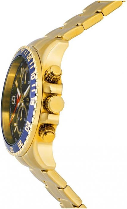 Ceas pentru bărbați Invicta cu cronograf, auriu/bleumarin [4]