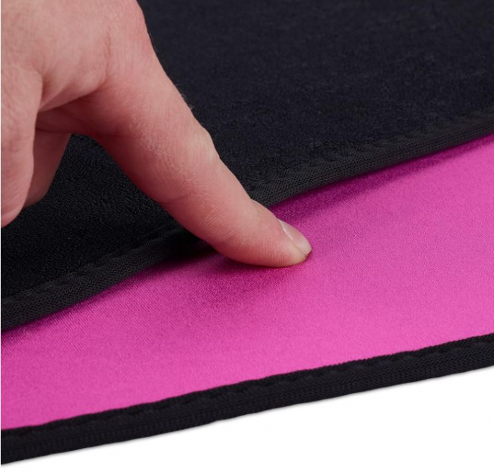 Centura abdominala Relaxdays pentru antrenament cu cerc Hula Hoop, 90 cm, negru/roz [9]