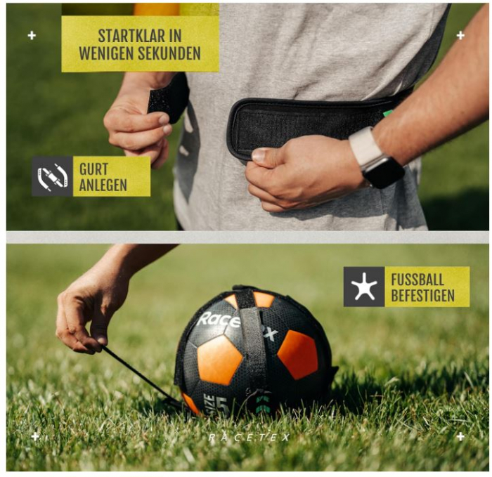 Centura de antrenament pentru fotbal Racetex, lungime reglabila [3]