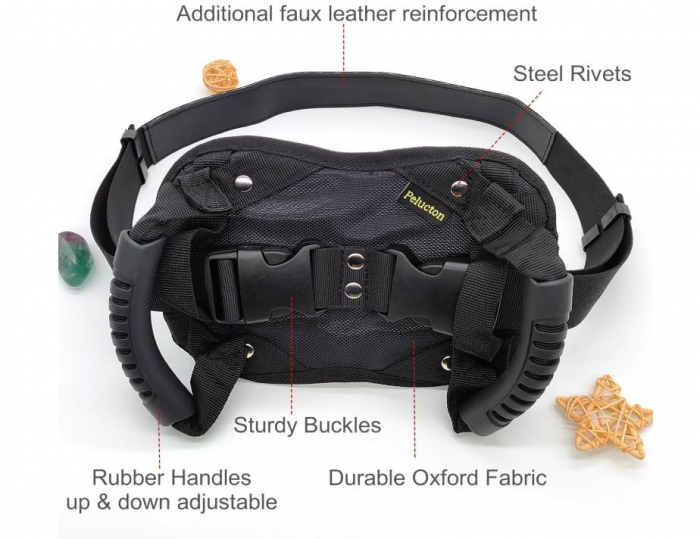 Centura de siguranta pentru pasageri motociclete Pelucton, negru [2]