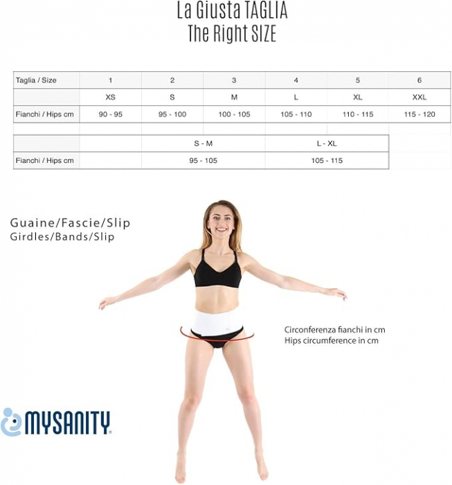 Centura postnatala MYSANITY, ajustabila, pentru recuperare dupa nastere, alb, XL [6]