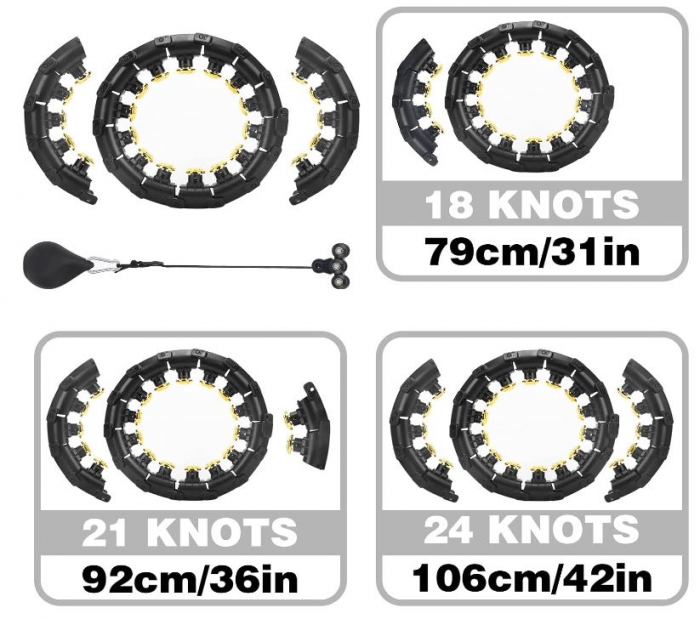 Cerc Hoola Hoop cu greutate TINRIEF Smart, 24 piese [6]