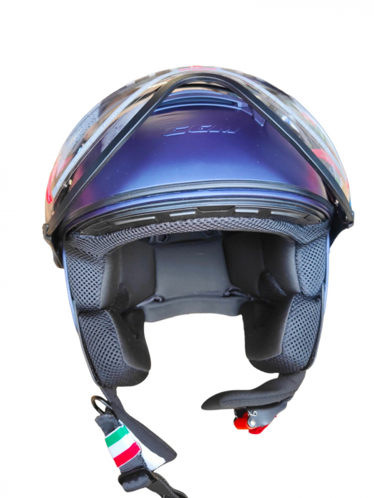 CGM Florence Mono Cască Demi-Jet pentru bărbați, albastru, M (57-58 cm) [3]
