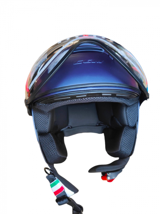 CGM Florence Mono Cască Demi-Jet pentru bărbați, albastru, M (57-58 cm) [2]