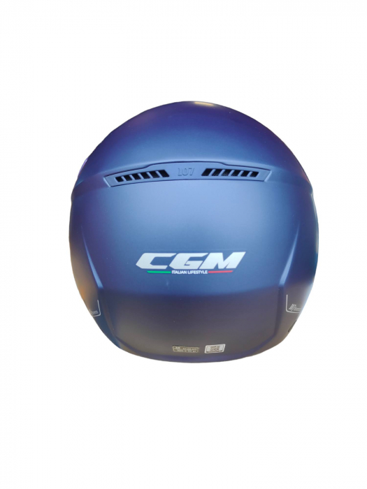 CGM Florence Mono Cască Demi-Jet pentru bărbați, albastru, M (57-58 cm) [5]