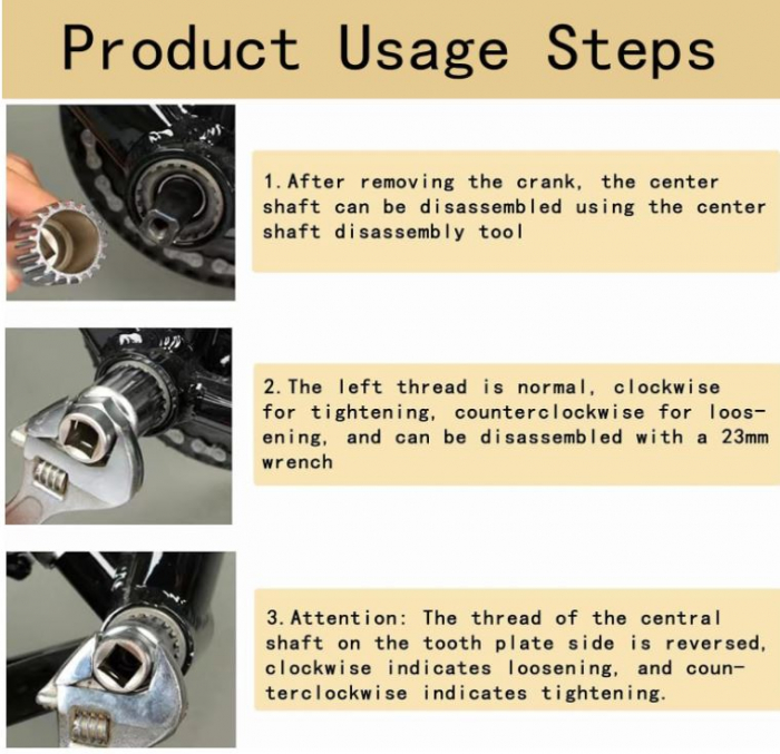 Cheie cu lant demontare pinion BOBISHE, 29.5 cm [6]