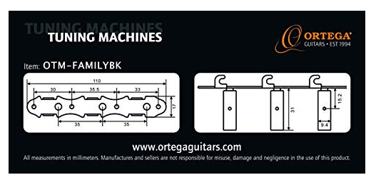 Cheite de acordare pentru chitară clasică Ortega Family, 3 partea dreapta [4]