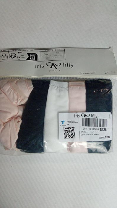 Chiloti de damă cu talie înaltă Iris & Lilly din bumbac, pachet de 5, Marime XXL (46) [2]