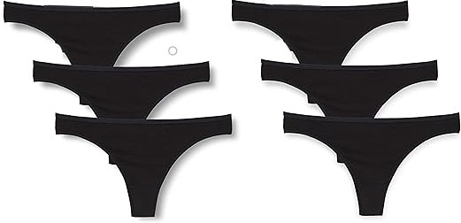 Chiloti pentru damă Iris & Lilly , pachet de 6, Negru, Marimea XXL [1]