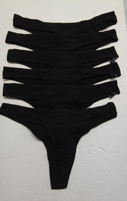 Chiloti pentru damă Iris & Lilly , pachet de 6, Negru, Marimea XXL [2]