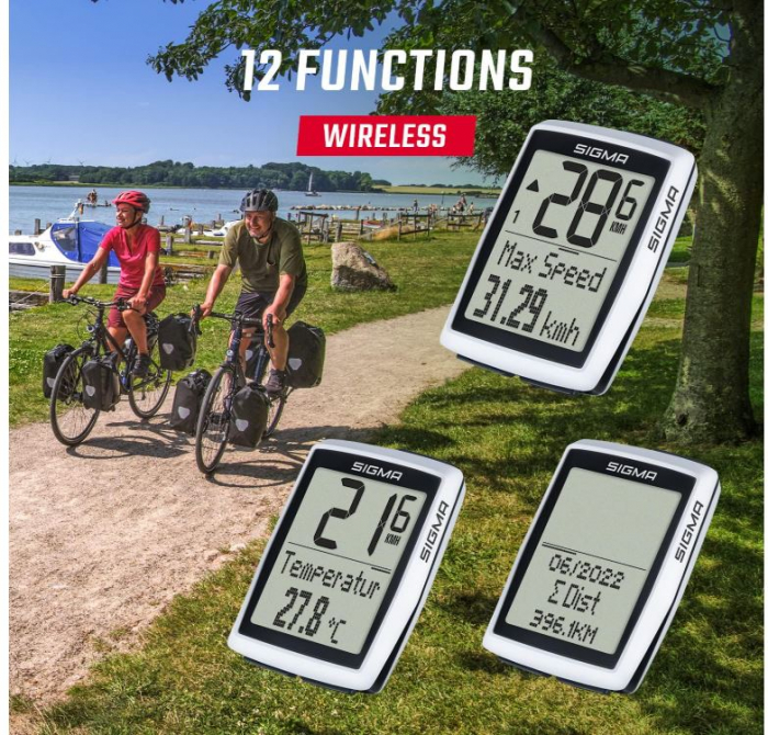 Ciclocomputer SIGMA SPORT BC 12.0 WL, alb [5]