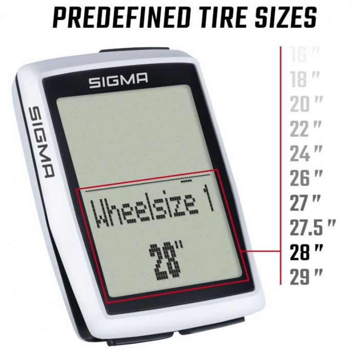 Ciclocomputer SIGMA SPORT BC 12.0 WL, alb [7]