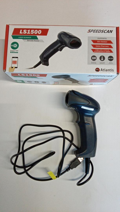 Cititor coduri de bare cu laser Atlantis A08-LS1500, 100 scanări/sec, USB [2]