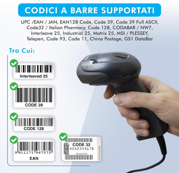 Cititor coduri de bare cu laser Atlantis A08-LS1500, 100 scanări/sec, USB [4]