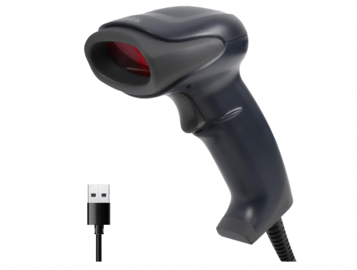 Cititor coduri de bare cu laser Atlantis A08-LS1500, 100 scanări/sec, USB [1]