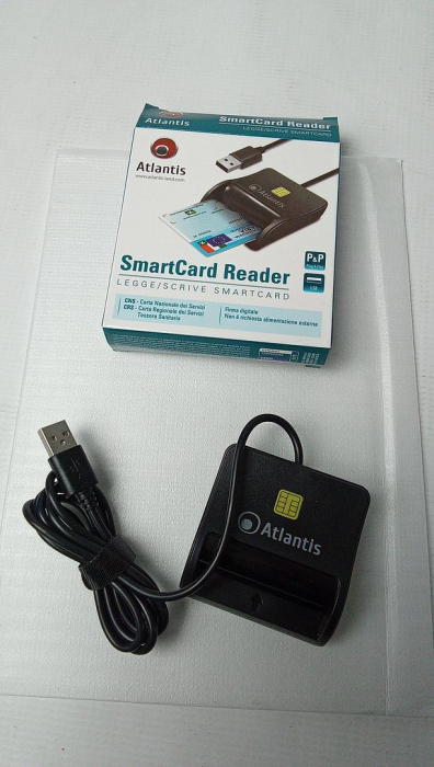 Cititor de carduri inteligent Atlantis P005-SMARTCRV-U, pentru pc si notebook, port usb, Negru [2]