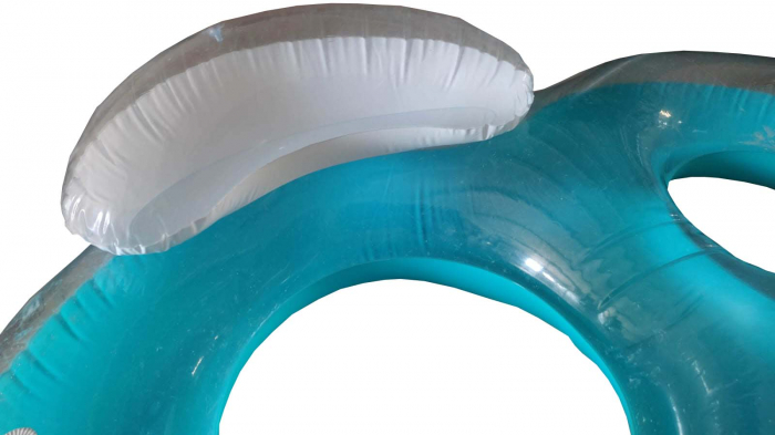 Colac de inot dublu Bestway 43009, 188 x 117 cm, albastru/alb [3]