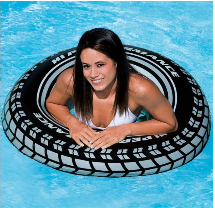 Colac de inot Intex Giant Tyre, model roata de masina, 91 cm [10]