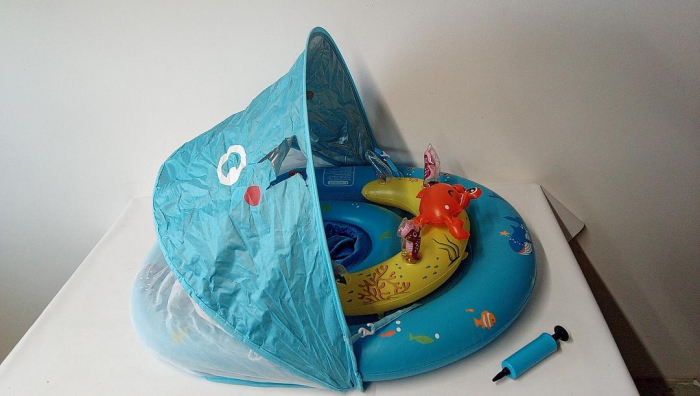 Colac de inot pentru bebelusi LAYCOL, cu baldachin, UPF50+, 6-36 de luni [3]